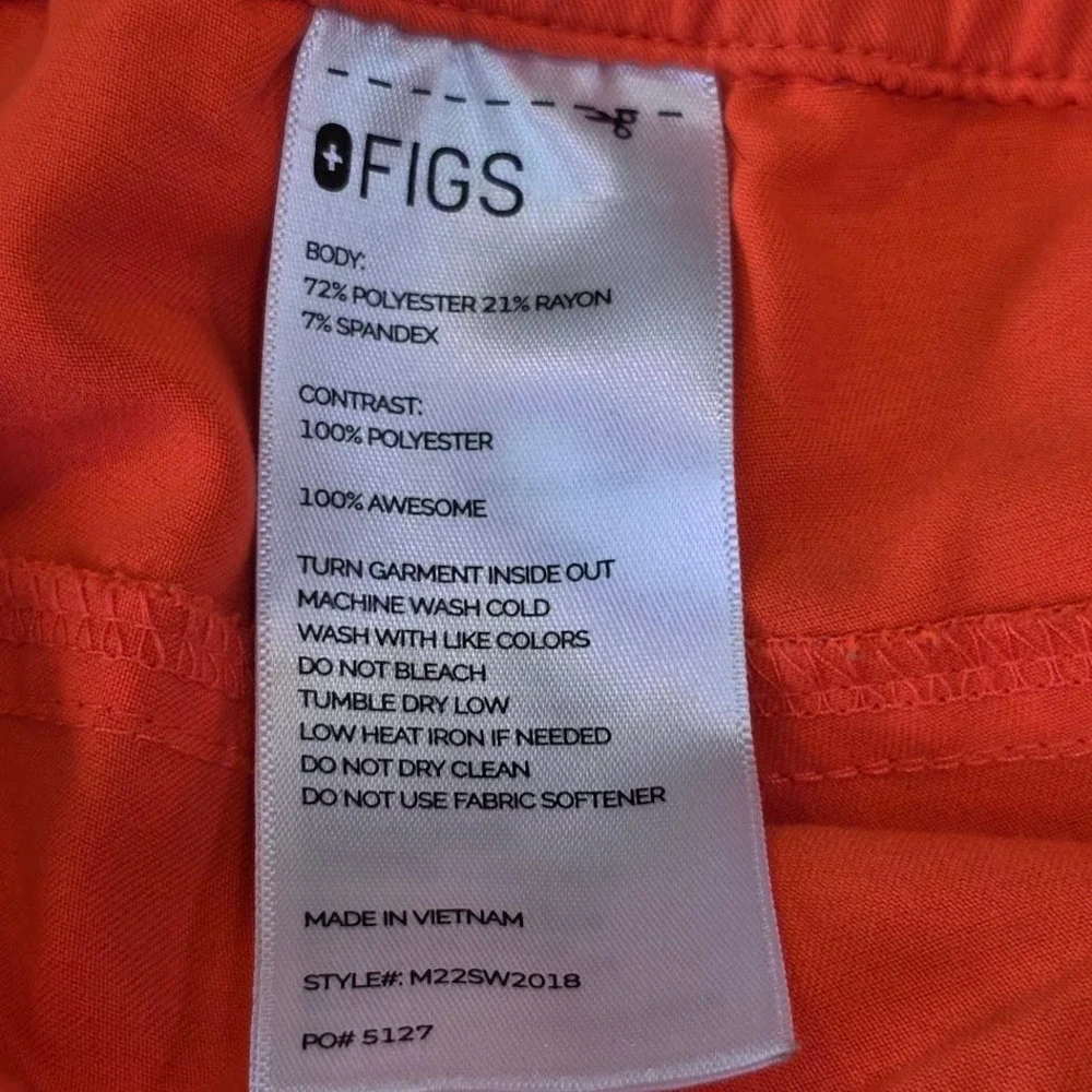 Figs‎ Mens Large Tansen Scrub Pants Orange M22SW2018 Cargo Joggers PO 5127